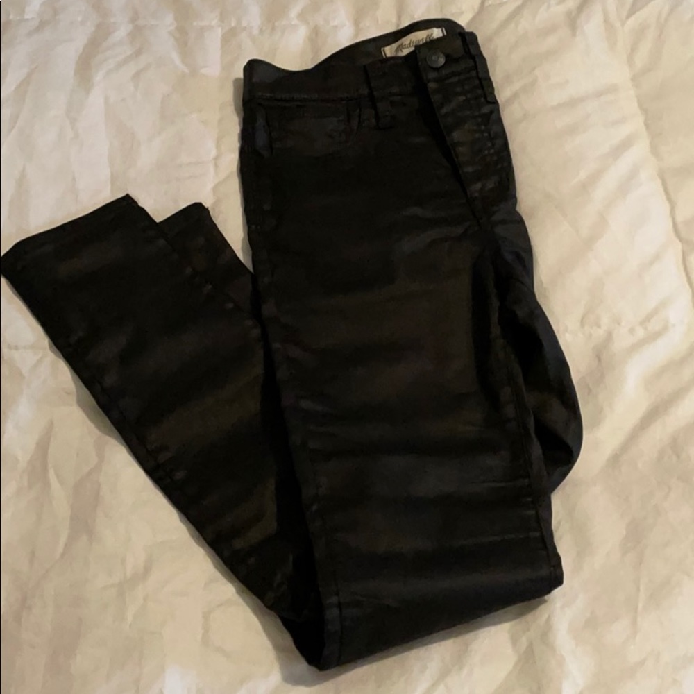Madewell leather-like skinny 10” jeans